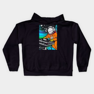 Astronaut DJ In Space Kids Hoodie